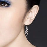 Daiiibabyyy  Stylish Music Note Drop Women Gift Drop Earring Fashion Accessories Crystal Dangle Earrings Jewelry