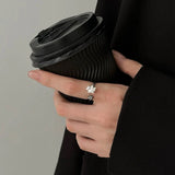 Daiiibabyyy  Sweet Ghost Cross Opening Rings for Women Unique Cute Finger Opening Adjustable Rings Couple Rings Fashion Jewelry Birthday Gift