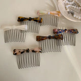 Daiiibabyyy  1pc New hair accessory with simple comb, disc hair, inserted comb, bow, and bangs, high-end and elegant hair accessory