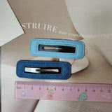 DAIIIBABYYY  -  2pc Hot Fashion Denim Heart Star BB Hairpin Hair Side Clips for Women Girls Child Gift Hair Accessories Headwear Ornament