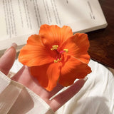 DAIIIBABYYY  -  2/4/6 pcs Hawaiian Flower Hair Clips for Women Artificial Floral Hibiscus Lily Barrettes Hairpin Accessories Vacation Beach Gift