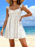 Daiiibabyyy  Women s Floral Print Sleeveless V-Neck Mini Dress for Summer Parties and Date Nights - Elegant and Stylish Outfit
