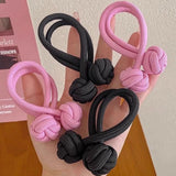 Daiiibabyyy  High Ponytail Rubber Bands Hair Band Elastic Head Rope For Women Korean Scrunchies Hair Tie Knotted Hair Ropes Hair Accessories