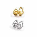 Daiiibabyyy  European And American Micro-Set Zirconia Hip-Hop Style Braces, Streetwear With Unique Personality, Trendy Dental Accessories