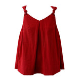 DAIIIBABYYY  -  Women's Solid Color Twisted V-neck Sleeveless Suspender Female Summer Off-shoulder Loose Casual Slim Temperament Camisole Tops