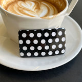 Daiiibabyyy  Blue Striped Hair Spring Clip Square Heart Acetate Hairpin Cute Black White Polka Dot Side Hair Clips Vintage Hair Accessories