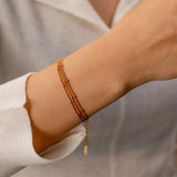 DAIIIBABYYY  -  New Waterproof 18K Gold Plated Stainless Steel Beads Chain Bracelet Three Layer Dainty Bracelets for Girls Fashion Jewelry Gift