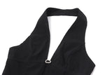 DAIIIBABYYY  -  Street Spice Style Sexy Suit Women's Summer Hollow Halter Neck Vest High Waist A-line Skirt Two-piece Set Fashion Female Clothes