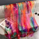 DAIIIBABYYY  -  New Design Brand Scarf Fashion Small Broken Floral Bubble Chiffon Shawl Spring Autumn Wrap Hijabs Lady Pashmina Foulards Bandana