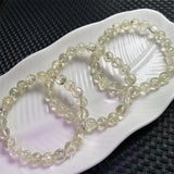 DAIIIBABYYY  -  8.6MM Natural Lemon Quartz Bracelet For Women Men Love Gift Crystal Beads Strands Jewelry Holiday Gift 1PCS