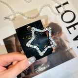 Daiiibabyyy  1/4PCS  Rhinestone Star Hair Clips for Women: Stylish Hair Accessories to Elevate Your Updo, Ideal for Parties & Daily Looks