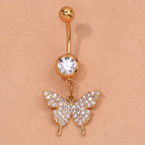 DAIIIBABYYY  -  Fashion Crystal Belly Button Piercing Gold Color Sexy Body Jewelry for Women Belly Navel Ring