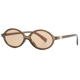 DAIIIBABYYY  -  Y2K Retro Oval Frame Glasses for Women Female Leopard Sweet Cool Eyewear Trend Reading Computer Anti Blue Light Eyeglasses
