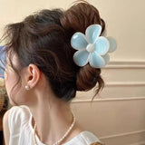 Daiiibabyyy  Flower Bohemia Hair Claw Women Simple Ponytail Korean Hairpin Hair Crabs Headwear Fashion Summer Beach Hawaii Hair Accessories