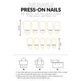 Daiiibabyyy  24Pcs French Style Artificial Nails with Gold Star Pattern Press on Nails for Girls Wearable Sweet Cool Fashion False Nails