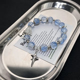 DAIIIBABYYY  -  Moonlight Crystal Bracelet Opal Sea Blue Treasure Light Luxury Elastic Bracelet for Girls Women Fashion Gift Jewelry Accessories