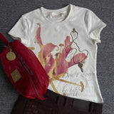 Daiiibabyyy  Harajuku Printing Cropped Fairy Tops Y2k Aesthetic Summer Casual Vintage T-shirt Women Streetwear Grunge Slim Fit Tshirts