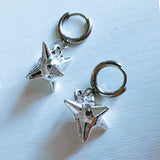 Daiiibabyyy  Goth Jewelry Irregular Rivet Ball Earrings Korean Fashion Spiked Drop Earrings Punk Aesthetic Women Accessories Rock Grunge