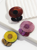 Daiiibabyyy  Vintage Acrylic Big Sunflower Brooches for Women Girls Fashion Flower Plants Brooch Lapel Pins Handmade Clothing Jewelry Gifts