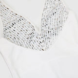 DAIIIBABYYY  -  Sexy Evening Dresses for Women Halter V Neck Backless Diamond Sheath Mini Length Elegant Evening Night Party Club Vestidos Mujer