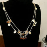 Daiiibabyyy  Silver Planchet Tassel Pendant Necklaces for Women Classic Geometric Fashion Jewelry Minimalist Accessories