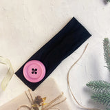 Daiiibabyyy  Summer Colorful Large Button Wave Point Hairband Korean Ins Y2K Retro Elastic Hairband Blogger Same Style Trendy Cool Hairband