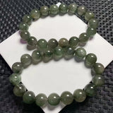 DAIIIBABYYY  -  11.5MM Natural Green Rabbit Hair Quartz Bracelet Charms Handmade Fortune Energy Bangle Mineral Woman Amulet Jewelry Gift 1PCS