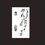 Daiiibabyyy  1 Sheet Herbal Finger Tattoo Sticker Waterproof and Long-lasting Temporary Tattoo