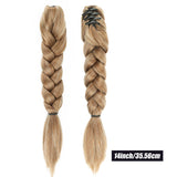 Daiiibabyyy  Synthetic Claw Clip On Braid Ponytail Hair Extensions Heat Resistant Long Handmade Braided Pony Tail Hair Piece For Women Daily