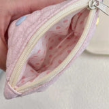 DAIIIBABYYY  -  New Stripe Coin Purse Small Fresh Canvas Coin Wallet Lipstick Earphone Money Storage Bag Cartoon Keychain Zipper Coin Purse