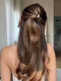 Daiiibabyyy  Silver Color Metal U Shape Hair Stick for Women Daily Hairstyle Ponytail Holder Hair Forks Hairpins Hair Jewelry Accessories