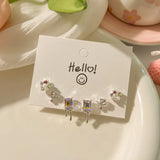DAIIIBABYYY  -  Cute Funny Monster Eyes Stud Earrings Set Women Y2K Kpop Fashion C-Shape Earring Set Goth Jewelry brincos Accessories