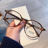 Daiiibabyyy  Blue Light Blocking Eyeglasses Frame Fashion Style Round Shape Glass Frames for Men Women TR90 Material Female Glass