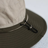 Daiiibabyyy  Japanese Drawstring Sunshade Fisherman Hat, Men's And Women's Big head Outdoor Mountaineering And Fishing Summer Hat