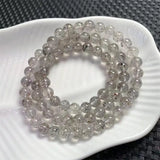 DAIIIBABYYY  -  7.6MM Natural Black Super Seven Quartz Triple Circle Bracelet Fashion Personalized Men Women Gift 1PCS