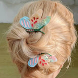 Daiiibabyyy  1PC Fresh Butterfly Hair Clips Set,Colorful Rhinestone Decor Hair Accessories, Cute&Sweet Hair Claws For Women Daily Use