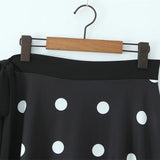 Daiiibabyyy  Spring Summer New Low-Waist Side-Tie Skirt For Women Sexy Large Polka Dot Print Midi Skirt Pure Desire Fashion Style Skirt 1KIJ