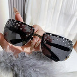 Daiiibabyyy  Fashion Ghotic Unisex Sunglasses Women Y2K Cycling Sports Punk Goggle Shiny Diamond Luxury Sun Glasses for Female Men Eyewear