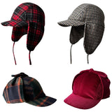 Daiiibabyyy  New Unisex Autumn/Winter Warm Fleece Lined Pilot Hats Windproof Ear Flapped Caps for Outdoor Cycling & All Cold Weather