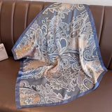 DAIIIBABYYY  -  New Silk Square Scarf Women Luxury Floral Print Kerchief Soft Satin Hairband Hands Bag Ribbon Foulard Hijab Neckerchief Headband