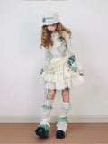 Daiiibabyyy  Autumn Girls Japanese Lace Sock Covers Bowknot Sweet Y2K Lolita Jk Calf Socks Ins Style Shibuya Spice Girls Stacking Socks