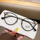DAIIIBABYYY  -  Round Eyeglasses Women Men Computer Anti Blue Light Glasses Frames Transparent Optical Fake Eyeglass Student Myopia Frame Oculos