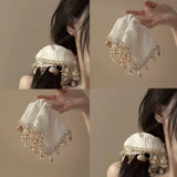 Daiiibabyyy  1Pc Shell Lace Hair Accessory,versatile Daily Use and Seaside Vacation.Shell Lace Design,artistic and Romantic,niche Accessory