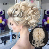 Daiiibabyyy  Synthetic Hair Bun Chignon Messy Curly Hair Band Elastic Scrunchy False Hair Pieces For Women Hairpins Black Brown