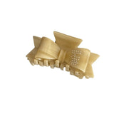 Daiiibabyyy  Cute Rhinestone Bowknot Hair Claw Elegant Shiny Acetate Shark Clip Headwear Geometry Small Hair Clip Female