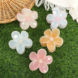 Daiiibabyyy  Flower Bohemia Hair Claw Women Simple Ponytail Korean Hairpin Hair Crabs Headwear Fashion Summer Beach Hawaii Hair Accessories