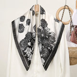 DAIIIBABYYY  -  New Silk Square Scarf Women Luxury Floral Print Kerchief Soft Satin Hairband Hands Bag Ribbon Foulard Hijab Neckerchief Headband