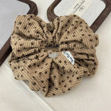 DAIIIBABYYY  -  Autumn Winter New Style Corduroy Floral Scrunchies Oversized Velvet Black Hair Ties Ropes Women Young Girls Elegant Hair Bands
