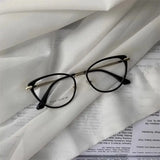 Daiiibabyyy   -  New Fashion Anti Blue Light Glasses High-end Women Men Cat Eyes Glasses Protective Glasses Retro Metal Frames Eyewear