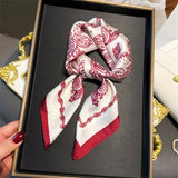 DAIIIBABYYY  -  New Silk Square Scarf Women Luxury Floral Print Kerchief Soft Satin Hairband Hands Bag Ribbon Foulard Hijab Neckerchief Headband